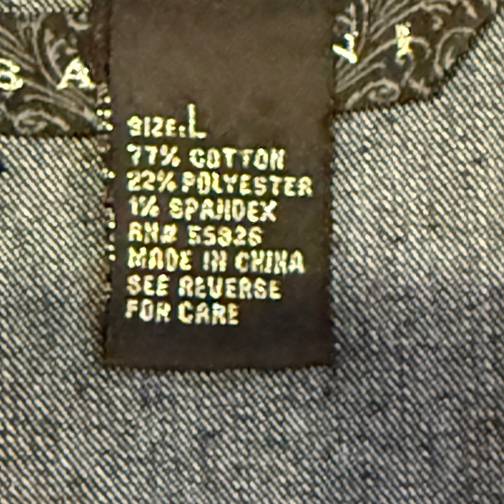 Baccini Denim Jacket size Large - Picture 7 of 9
